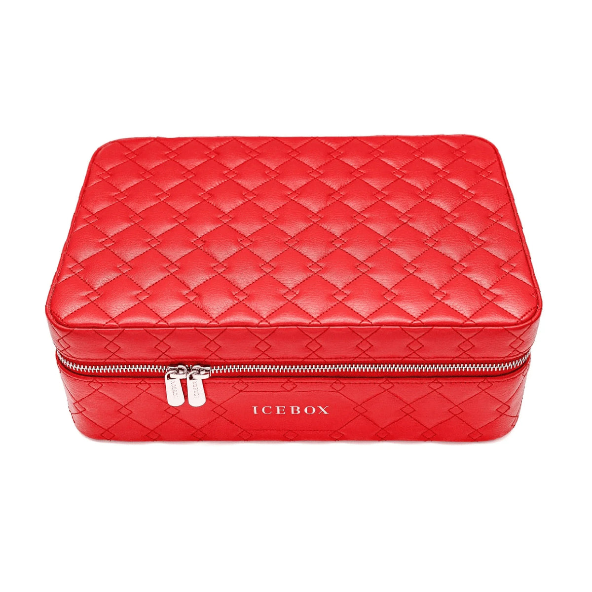 Icebox Large Traveler Case in red, 8-sunglass capacity, exterior view