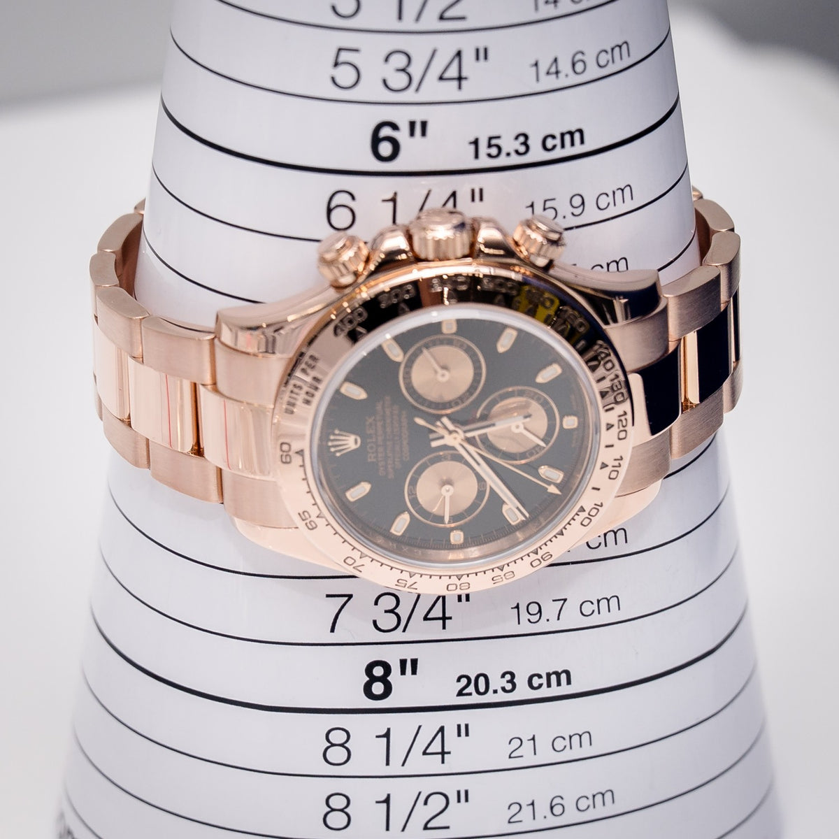 Rolex Daytona 116505 Rose Gold Black Dial – detail