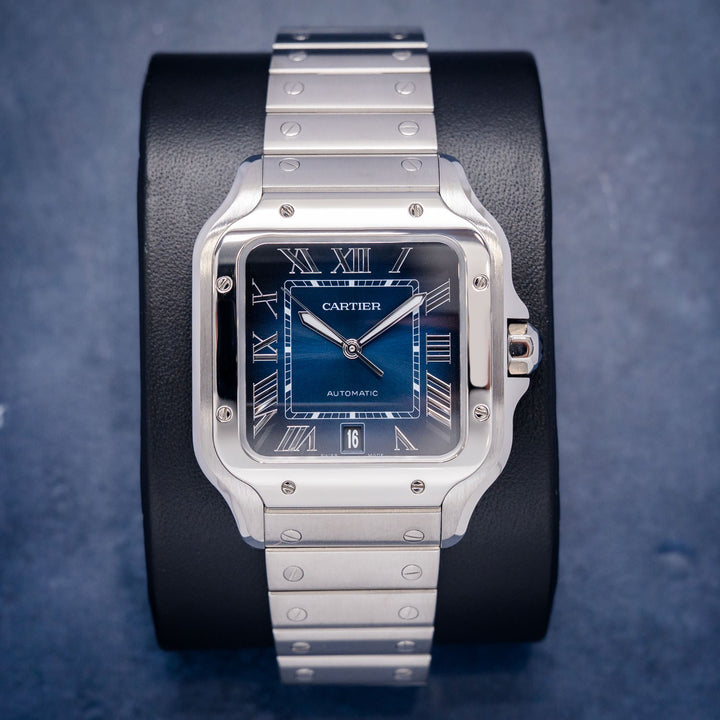 Cartier Santos Large WSSA0071 Blue Dial – front