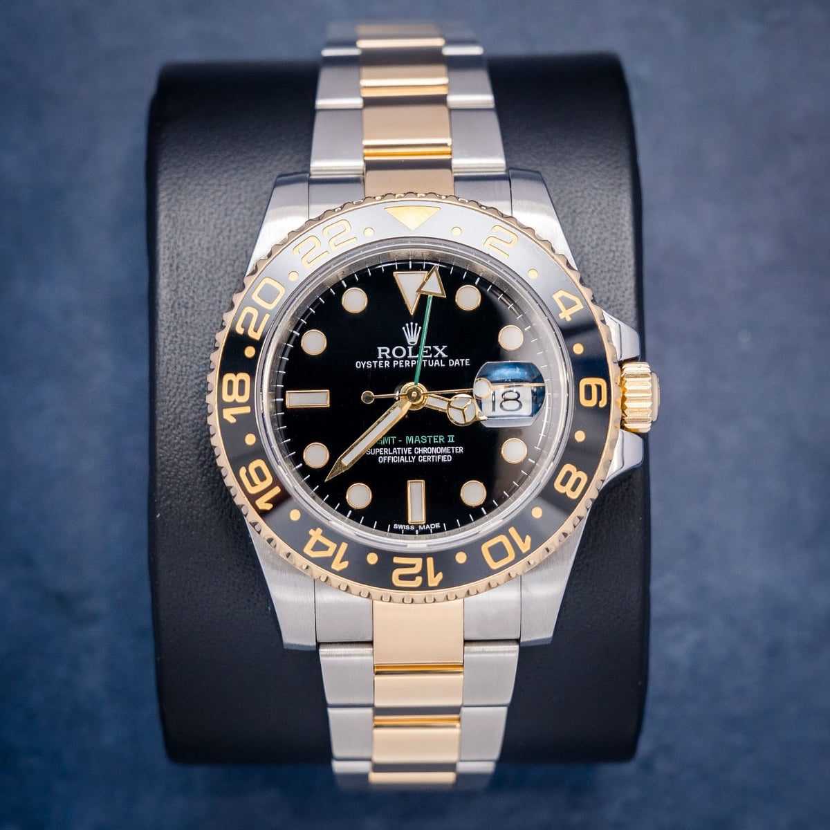 Rolex GMT-Master II 116713LN Steel & Yellow Gold – front