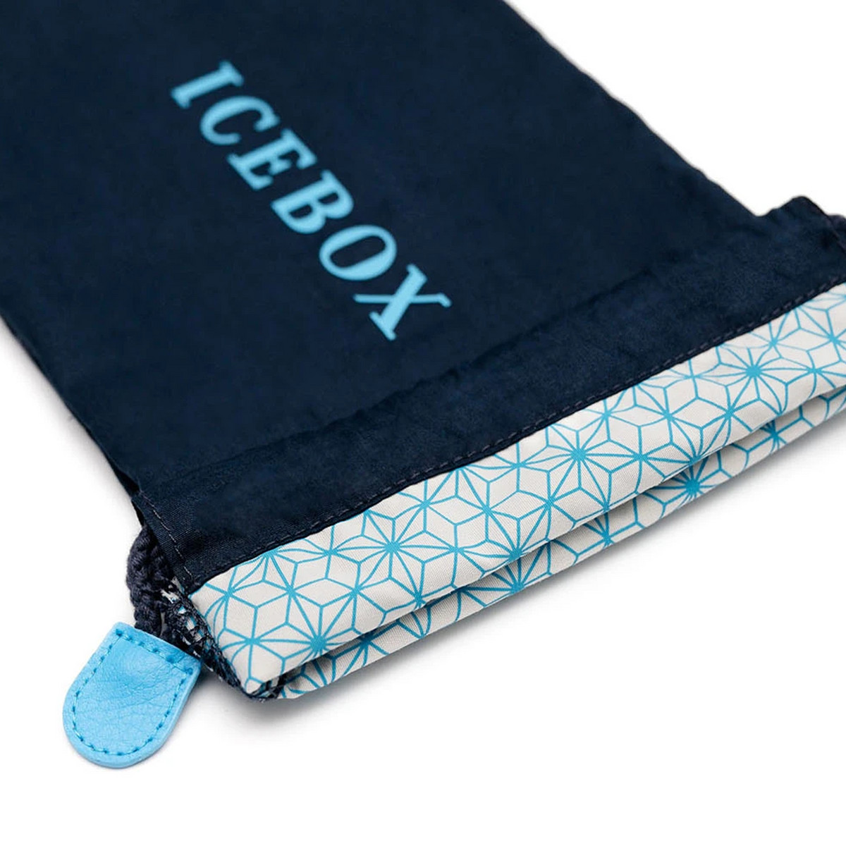 Icebox Leather Three Watch Roll in navy, detail view 6