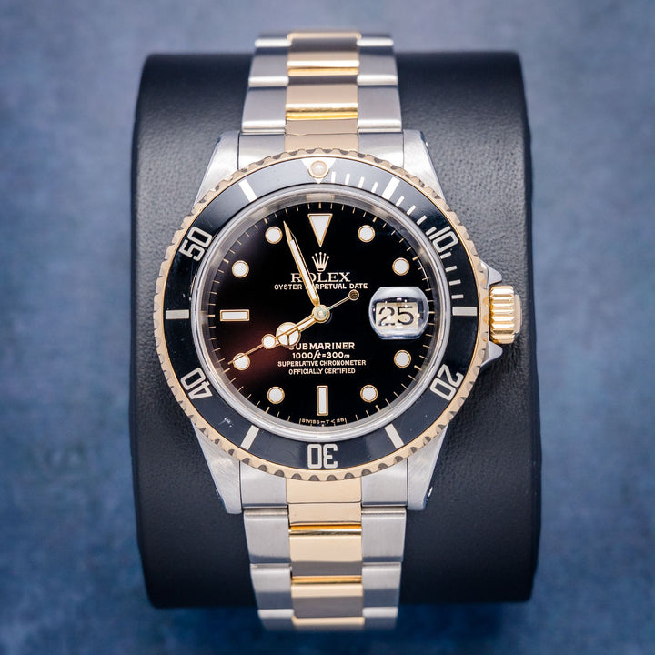 Rolex Submariner 16613 Steel & Yellow Gold Black Dial – front