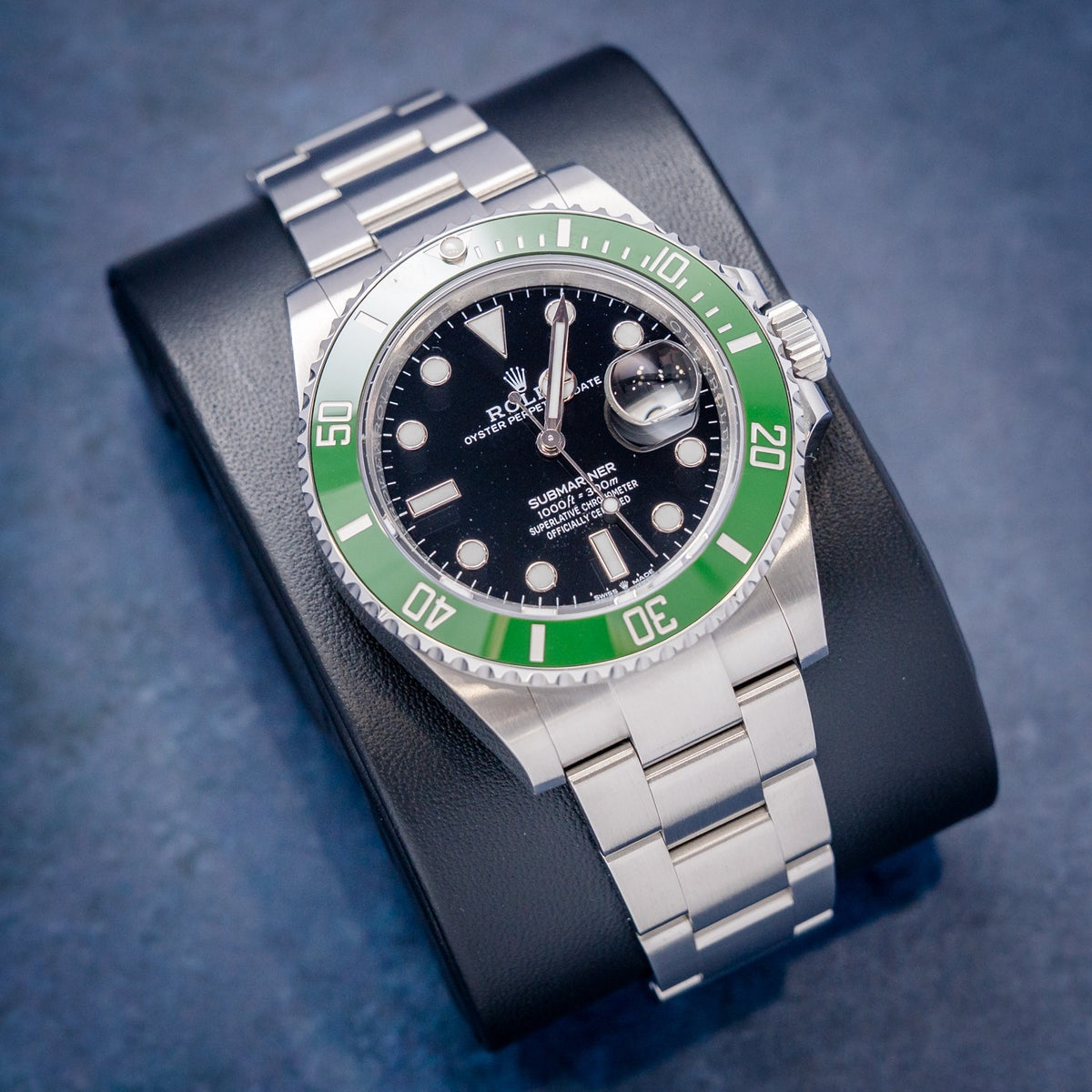 Rolex Submariner Date 126610LV Ceramic – dial close-up