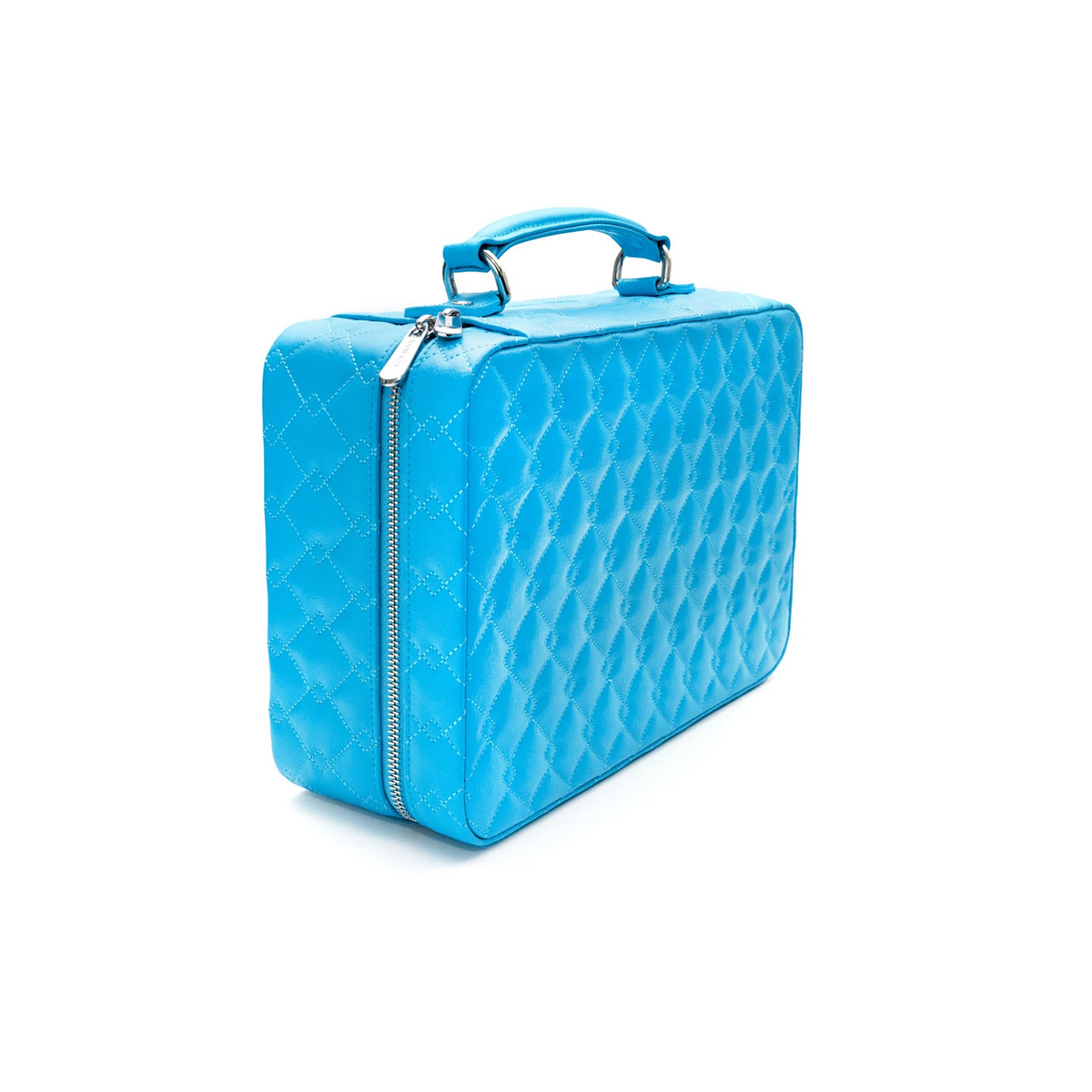Icebox Large Traveler Case in blue, 8-watch capacity, exterior view 2