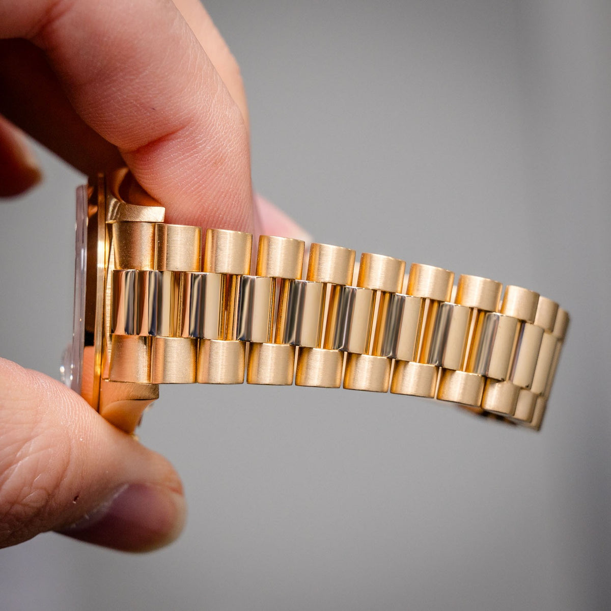 Rolex Day-Date 18208 Yellow Gold Champagne Stick Dial – box & papers