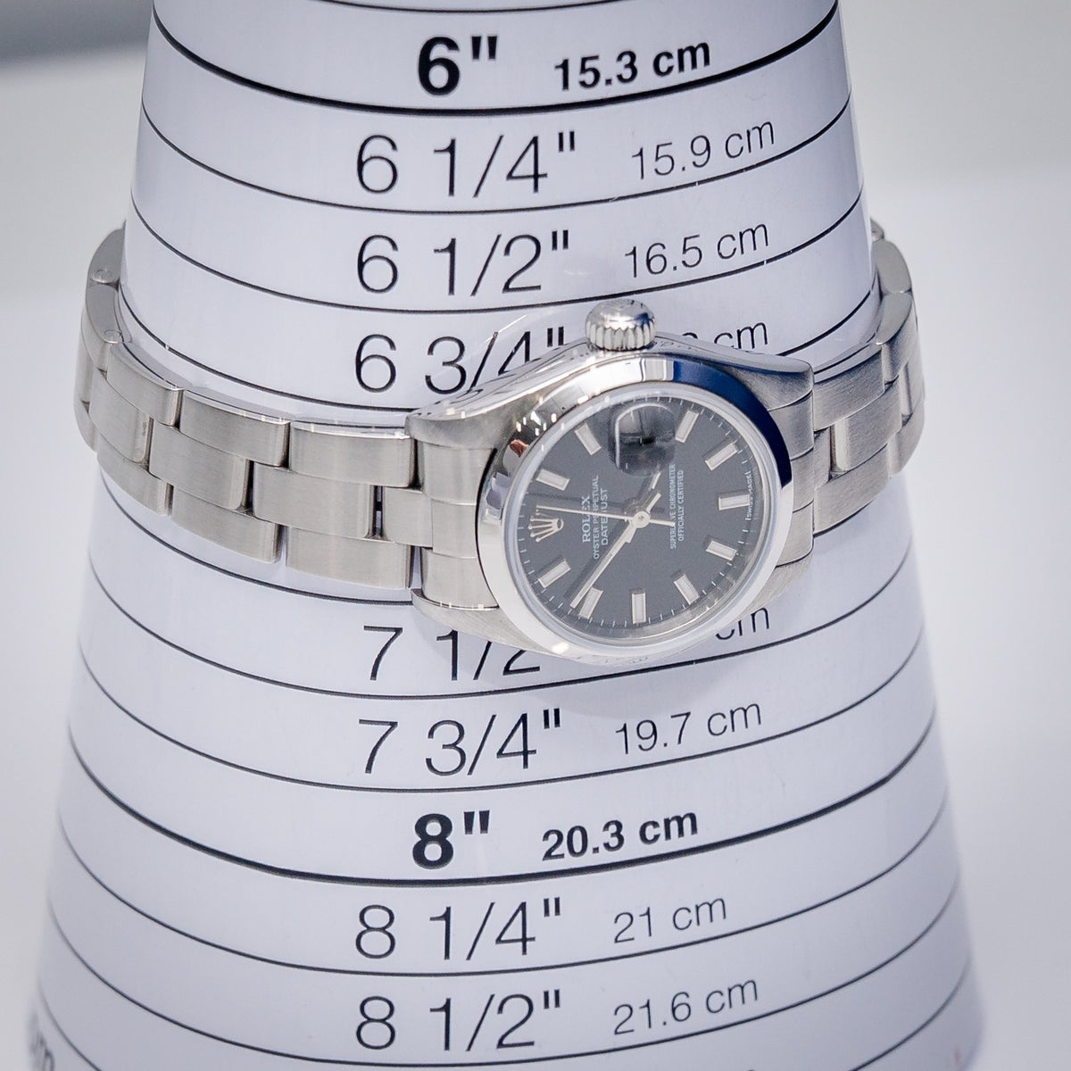 Rolex Datejust 79160 Steel Black Index Dial – detail