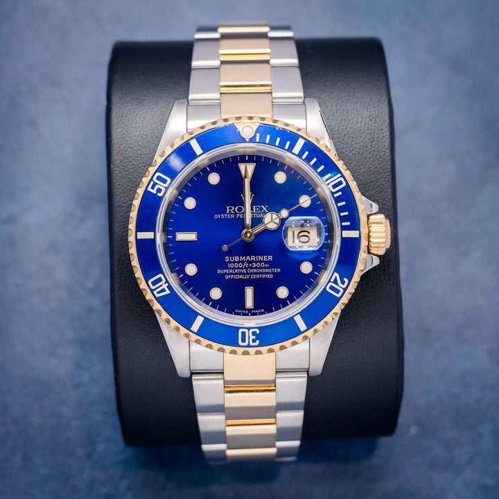 Rolex Submariner 16613 T Steel & Yellow Gold Blue Dial – front