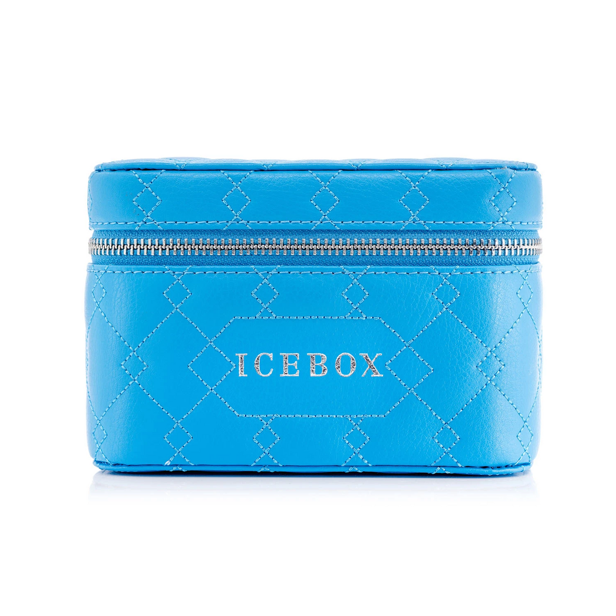 Icebox Small Traveler Case in blue, exterior view