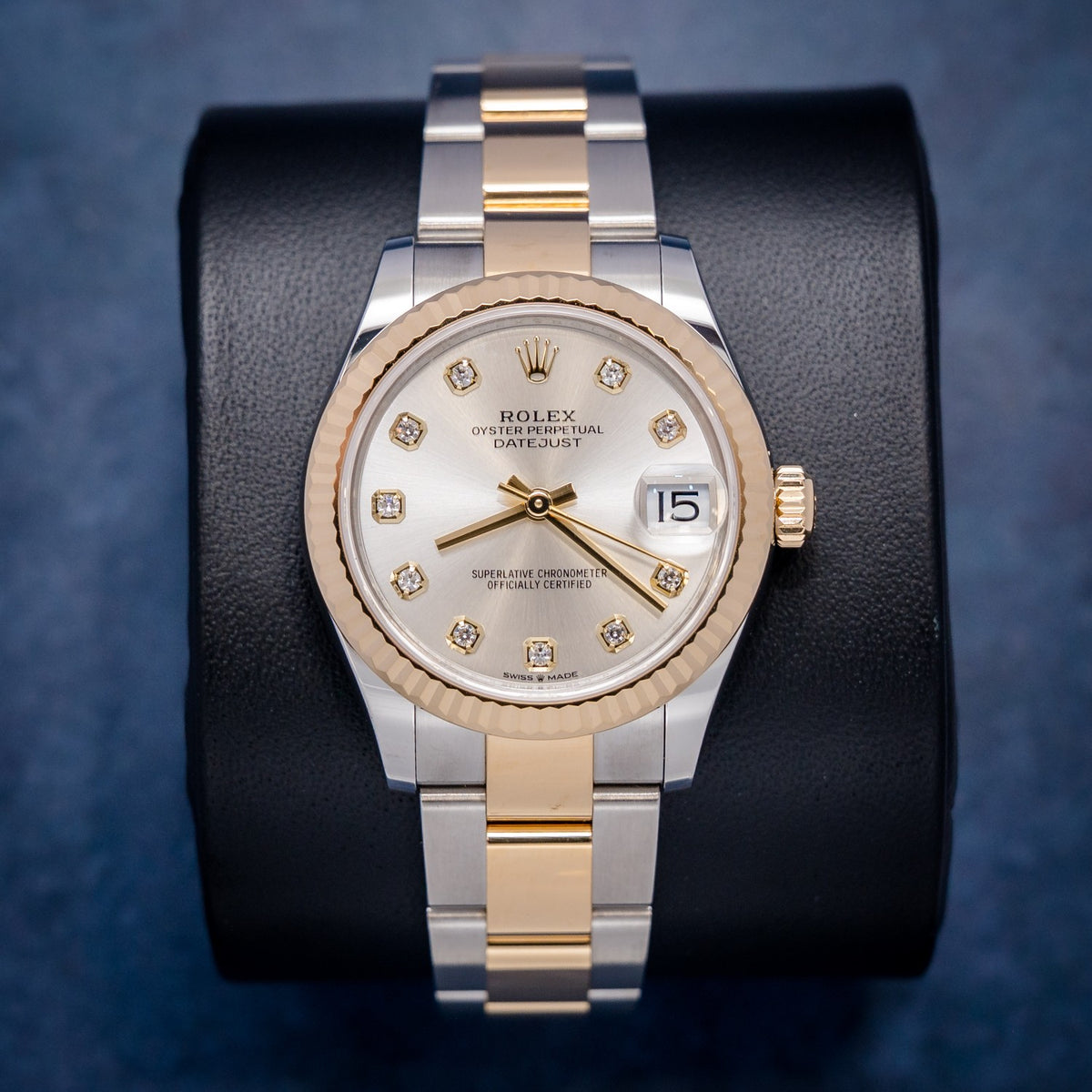 Rolex Datejust 278273 Steel & Yellow Gold Silver Diamond Dial – front