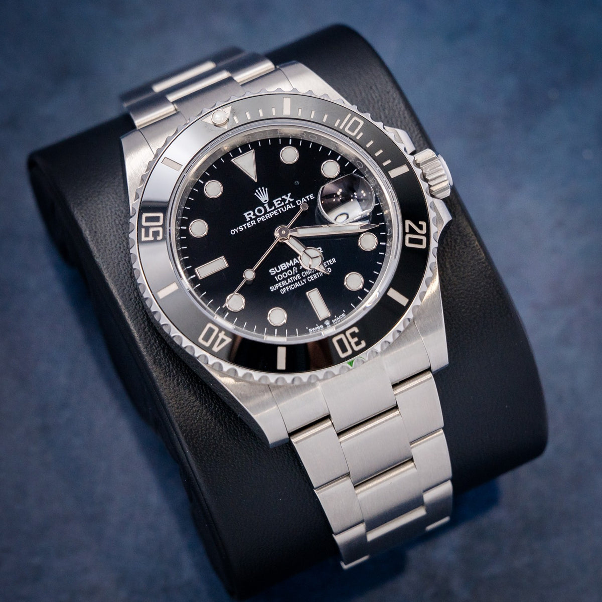 Rolex Submariner Date 126610LN Ceramic – dial close-up