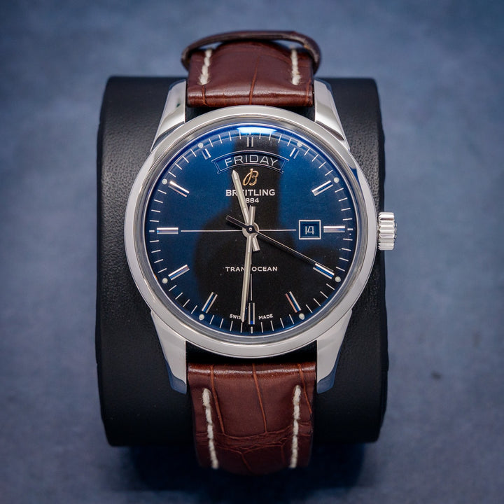 Breitling Transocean A45310 Steel Black Dial – front