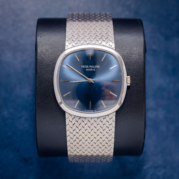 Patek Philippe Ellipse 3544 White Gold Blue Dial – front