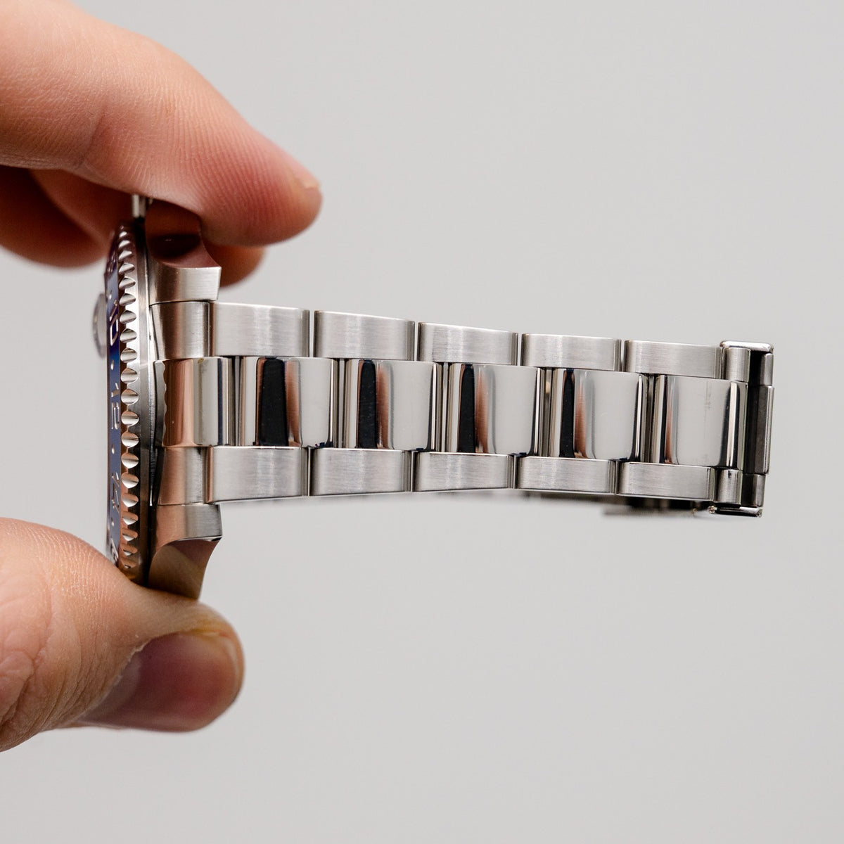 Rolex GMT-Master II 126710BLNR – dial close-up