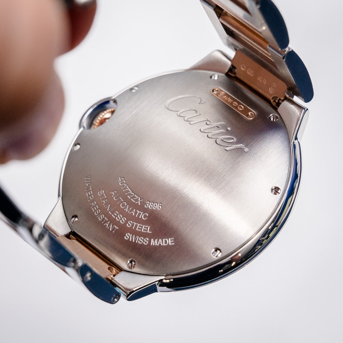 Cartier Ballon Bleu W2BB0004 Steel & Rose Gold Roman Dial – bracelet