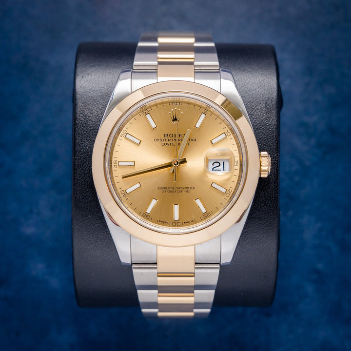 Rolex Datejust 126303 Steel & Yellow Gold Champagne Index Dial – front