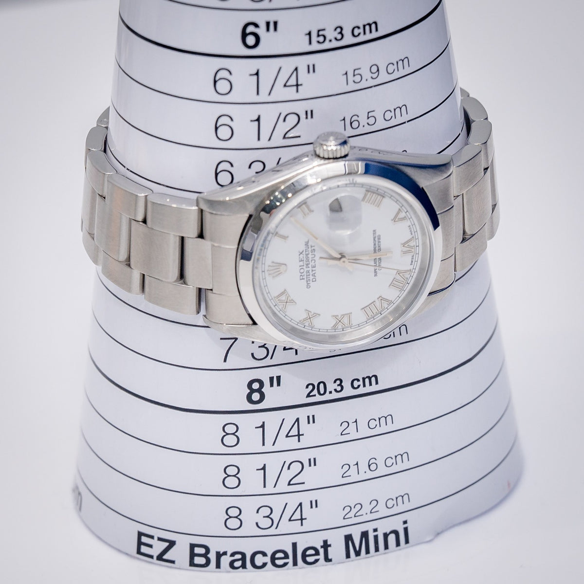 Rolex Datejust 16200 Steel Silver Index Dial – detail