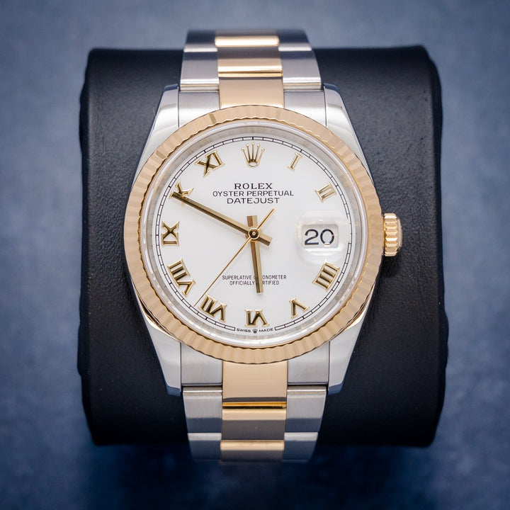 Rolex Datejust 126233 Steel & Yellow Gold Roman Dial – front